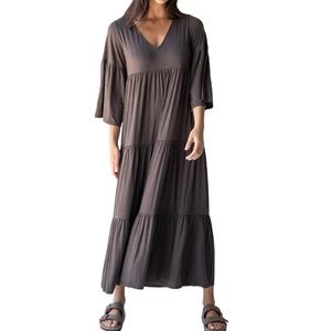 Natural Life NWT  Comfy boho flowy Charlottes Knit Maxi Dress- Expresso …